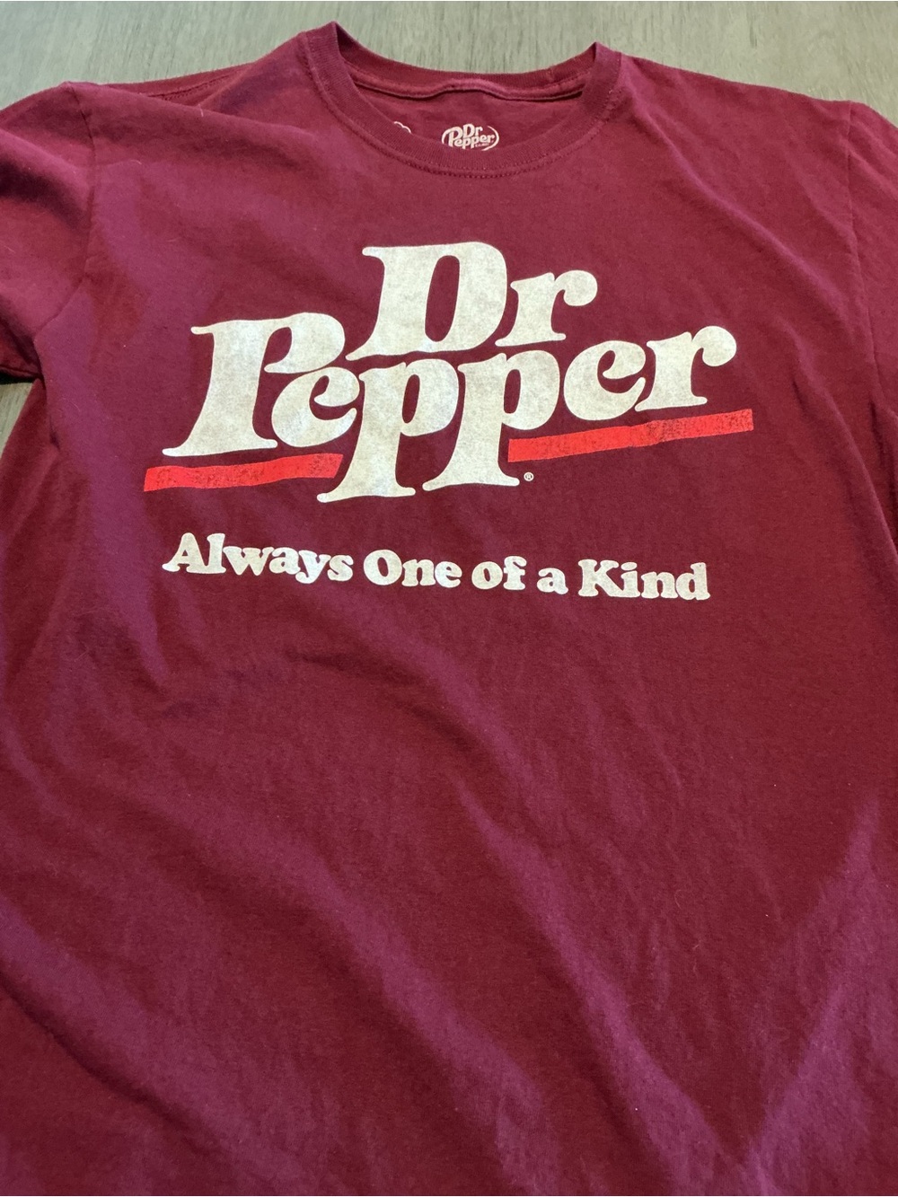 Dr Pepper Maroon Graphic T-Shirt Size M Always One Of A Kind Vintage Style